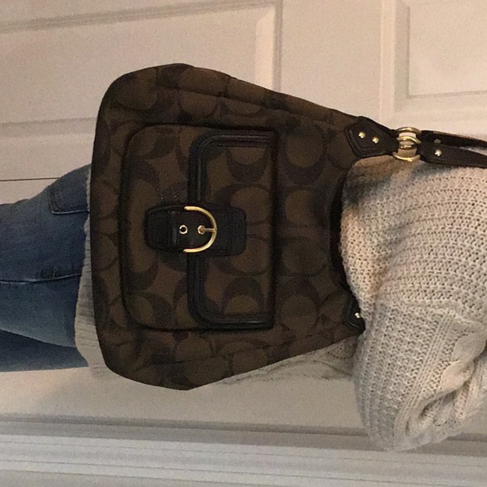 Forest green Coach purse